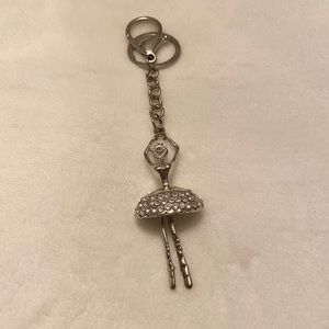 Silver Ballerina Keychain